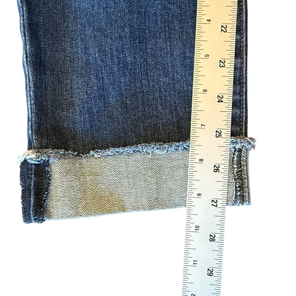 Kut from the Kloth Amy Ankle Straight Leg Jeans Distressed Cuffed Women’s 10 - Picture 15 of 16